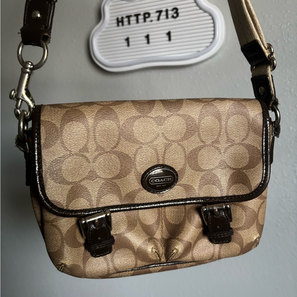 Vintage Coach Brown Crossbody Bag